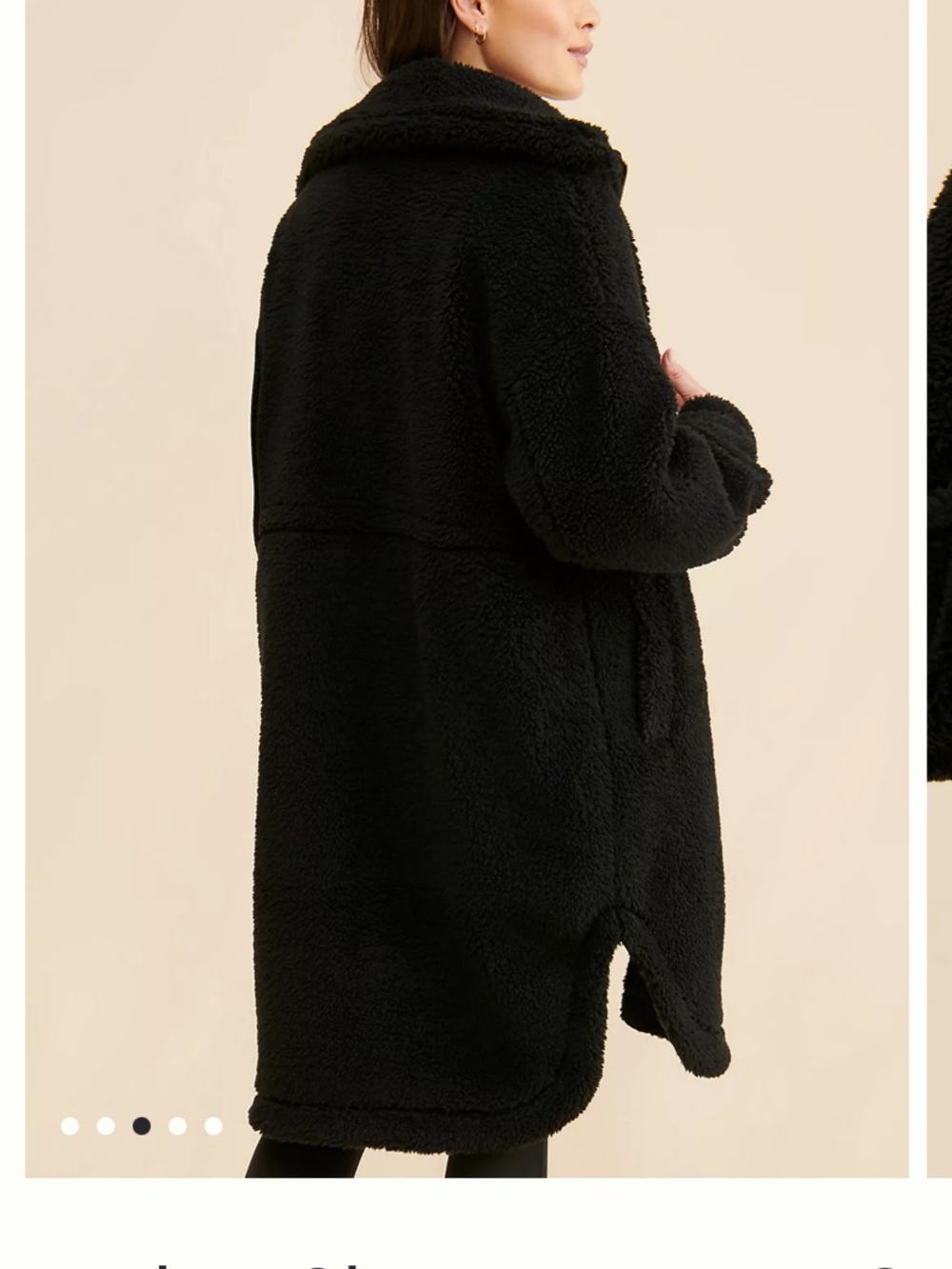 Varley Sherpa Jones Black Teddy Coat Jacket Size Small . Anthropologie. - Picture 12 of 13